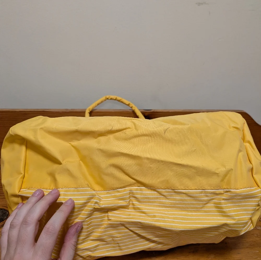 Y2K Jordache Yellow Weekender model off duty Duffel Bag Retro